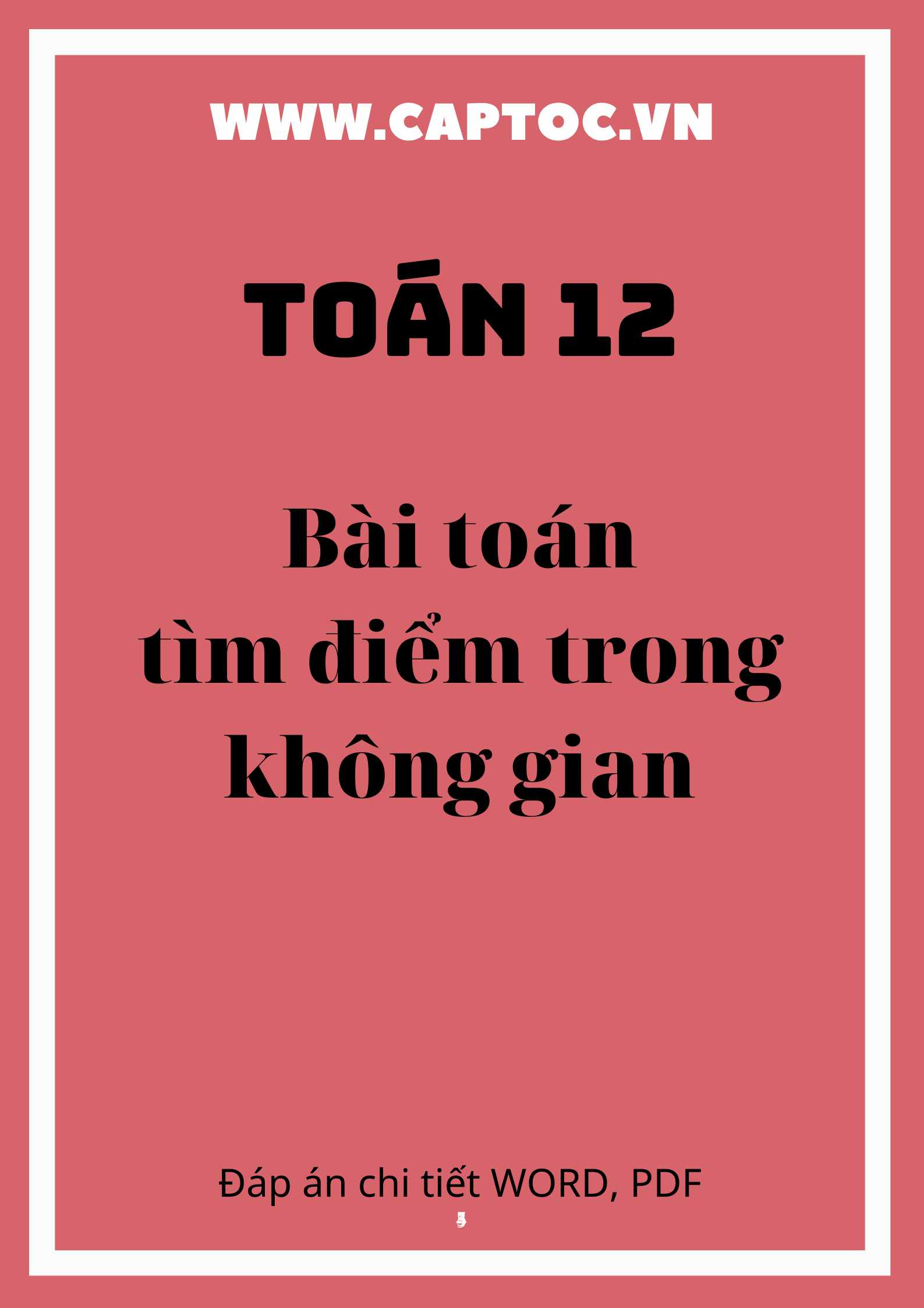 Bài toán tìm điểm trong không gian