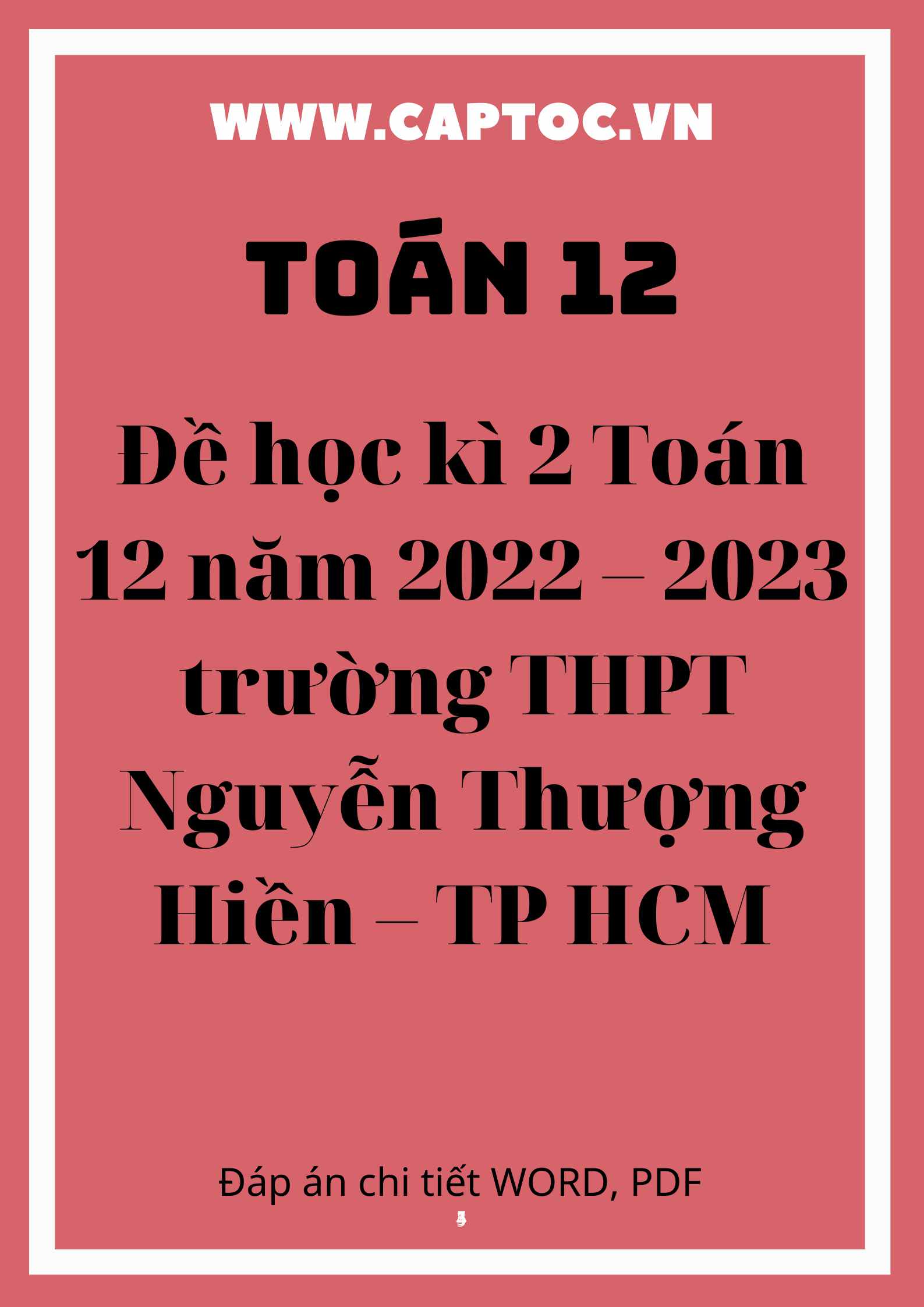 Đề ôn tập cuối kỳ 2 Toán 12 năm 2022 – 2023 trường THPT Vĩnh Định – Quảng Trị