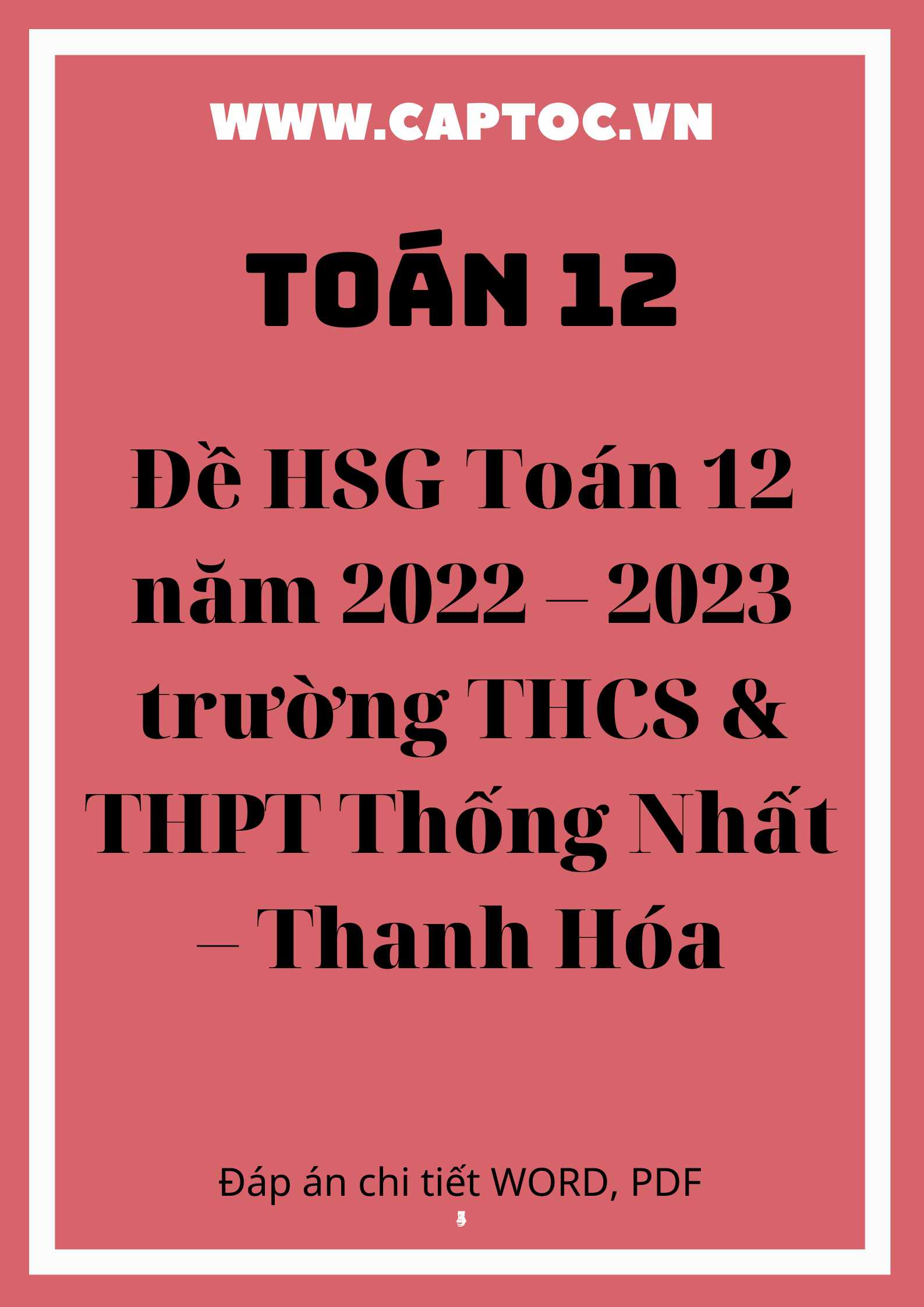 Đề HSG Toán 12 năm 2022 – 2023 trường THCS & THPT Thống Nhất – Thanh Hóa