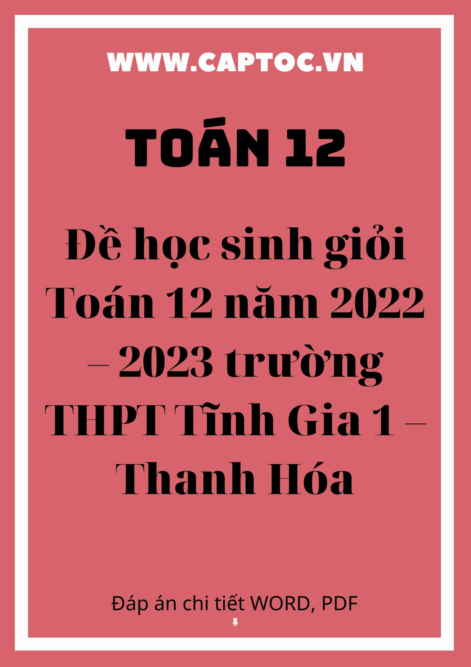 Đề HSG Toán 12 năm 2022 – 2023 trường THPT Tĩnh Gia 1 – Thanh Hóa