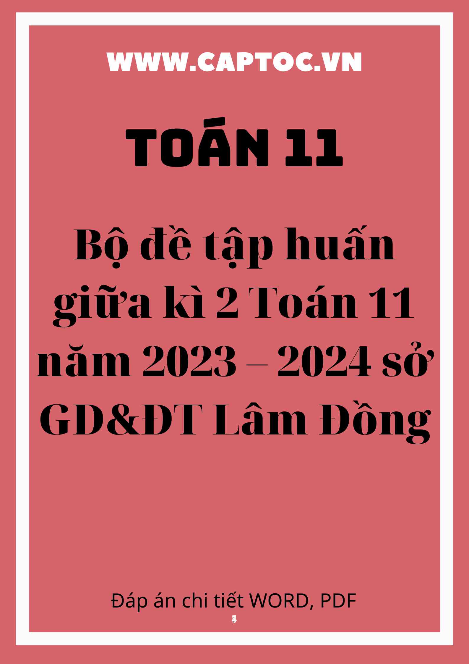 Bộ đề tập huấn giữa kì 2 Toán 11 năm 2023 – 2024 sở GD&ĐT Lâm Đồng