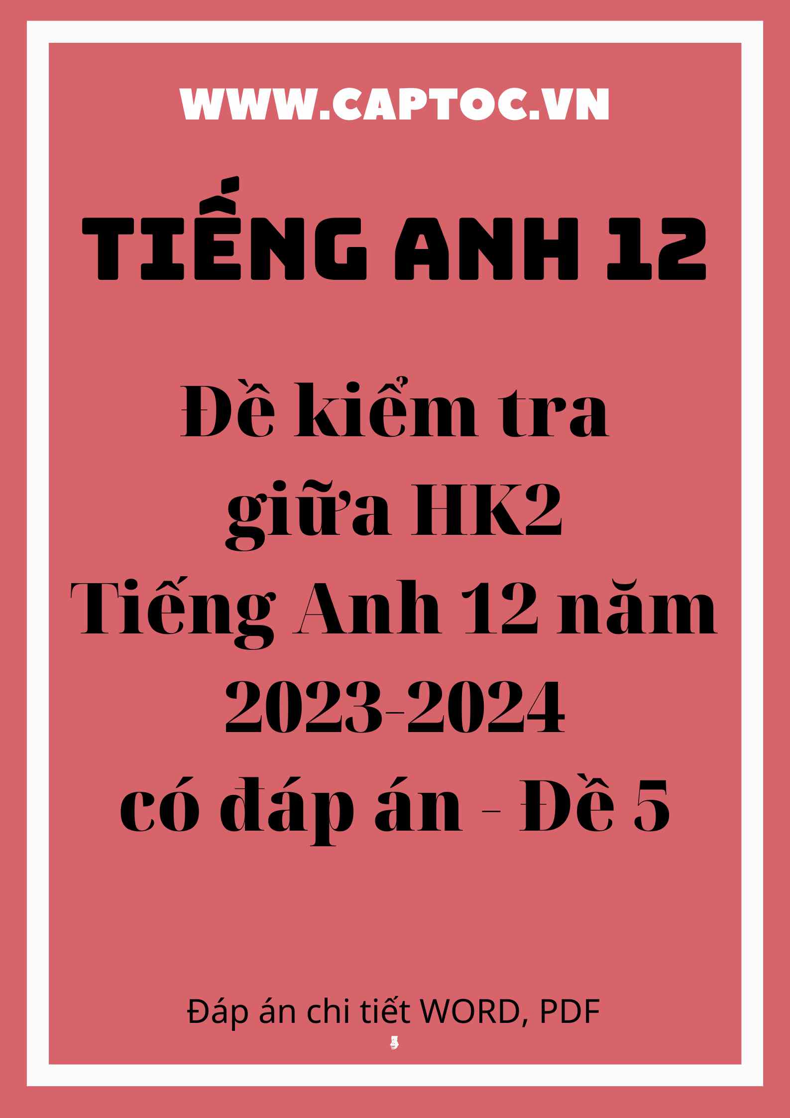 Đề kiểm tra giữa HK2 Tiếng Anh 12 năm 2023-2024 có đáp án - Đề 5