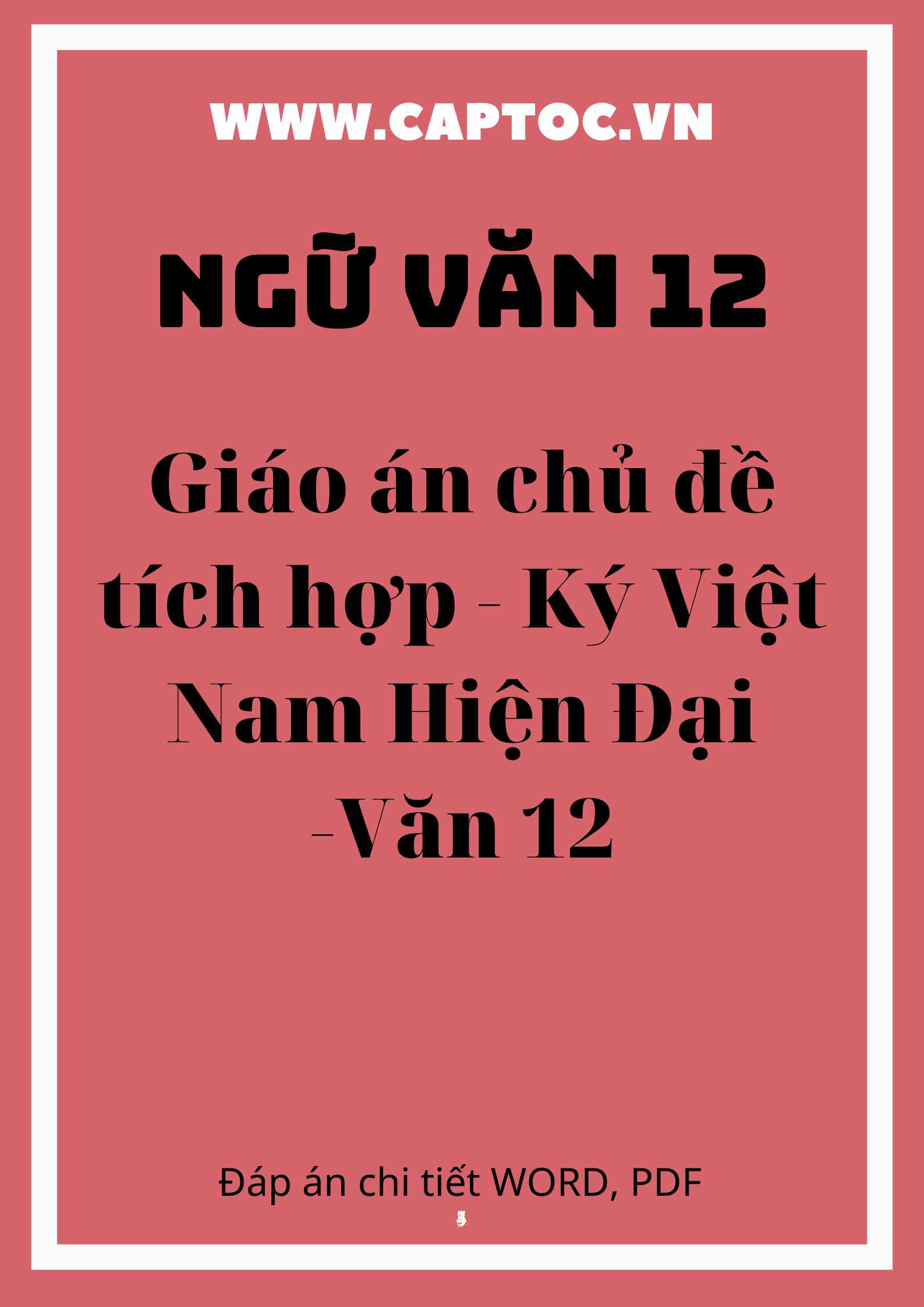 Giáo án chủ đề tích hợp - Ký Việt Nam Hiện Đại -Văn 12