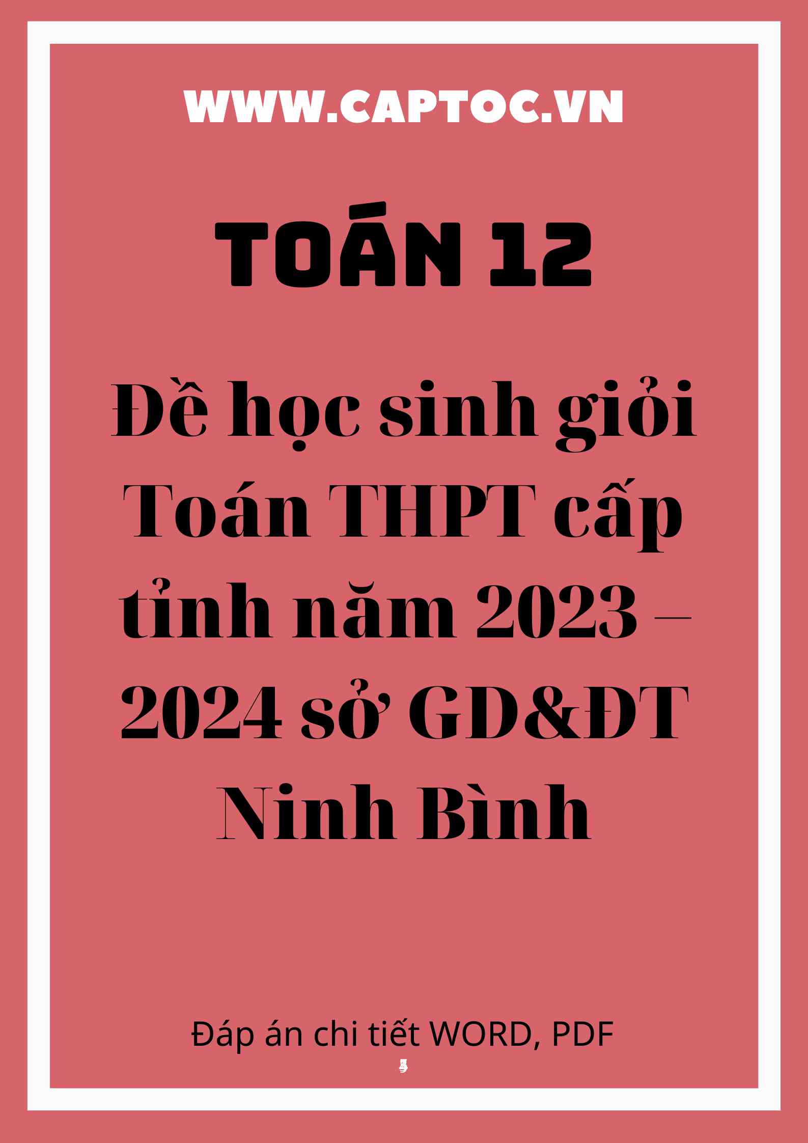 Đề học sinh giỏi Toán THPT cấp tỉnh năm 2023 – 2024 sở GD&ĐT Ninh Bình