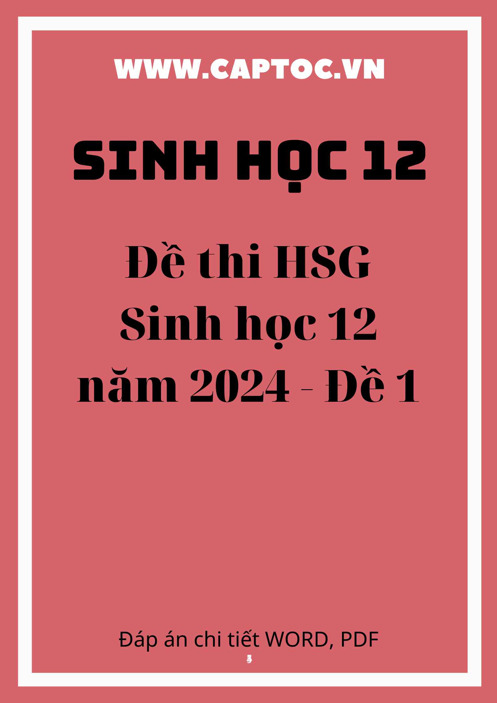 Đề thi HSG Sinh học 12 năm 2024 - Đề 1
