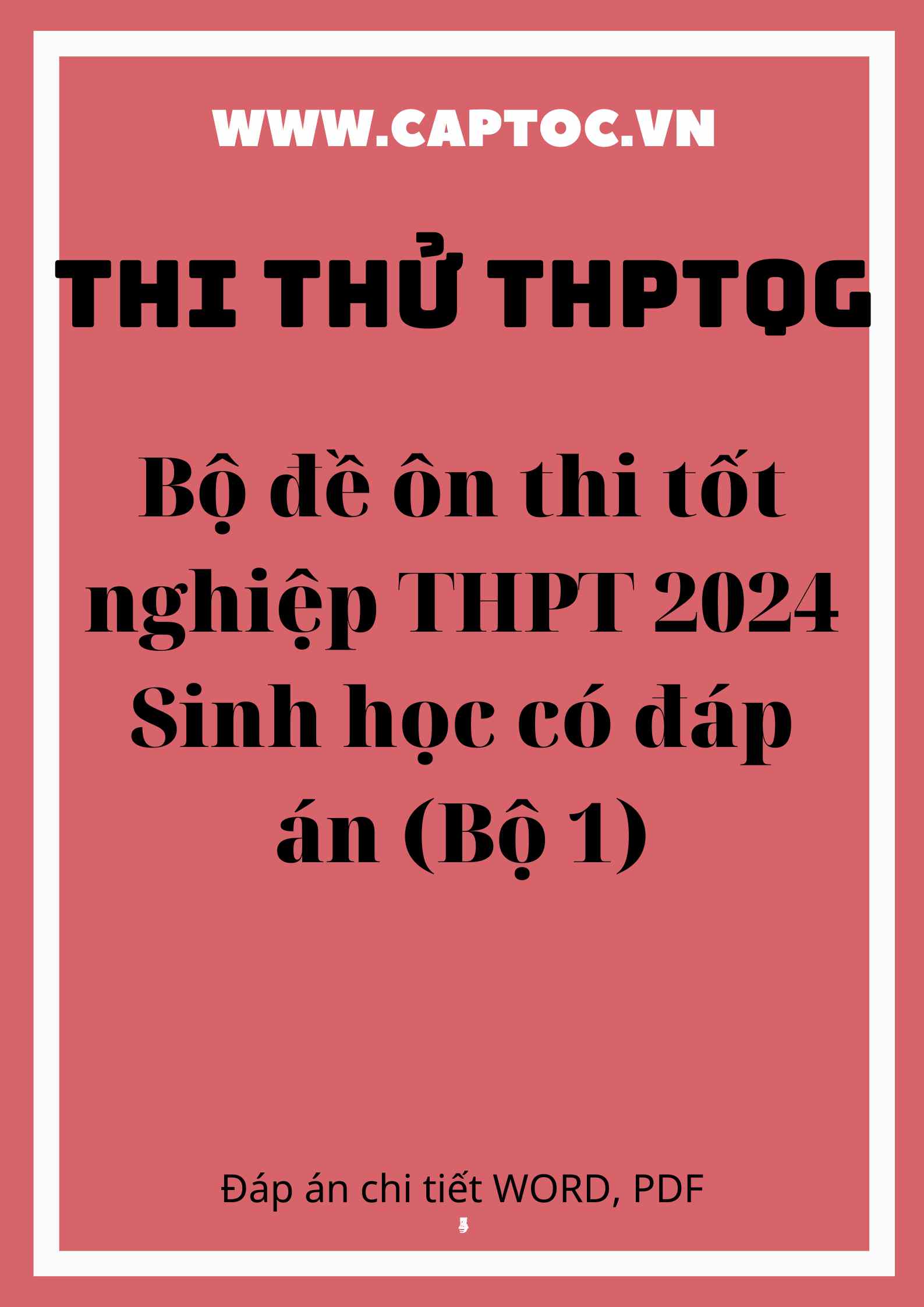 Bộ đề ôn thi tốt nghiệp THPT 2024 Sinh học có đáp án (Bộ 1)